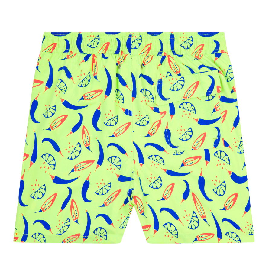 Tom & Teddy Chillis Mens Swim Shorts CHILB - Lime/ Blue