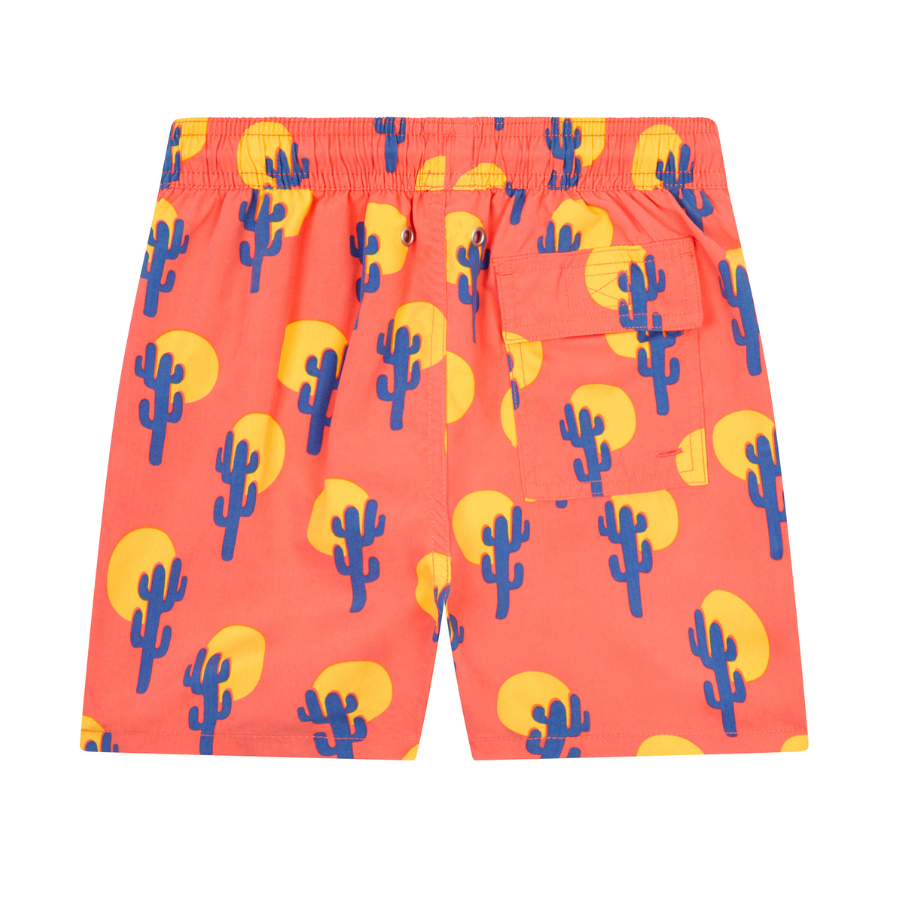 Tom & Teddy Cactus Boys Swim Shorts CACDR-J - Deep Rose
