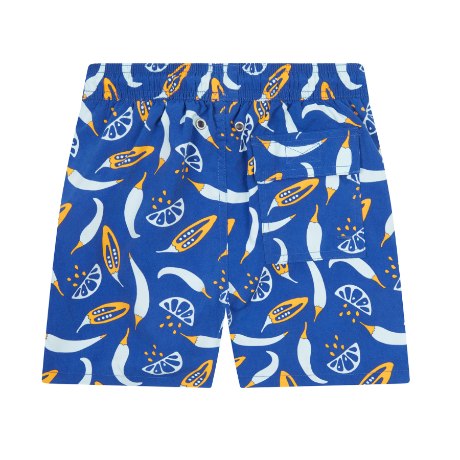 Tom & Teddy Chillis Boys Swim Shorts CHIBO-J - Blue/ Orange