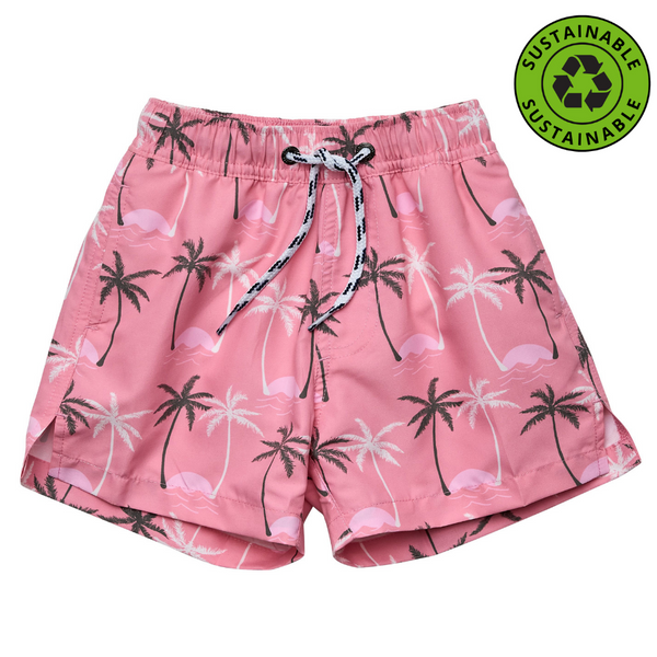 Snapper Rock Palm Paradise Eco Volley Board Short B90113 - Pink