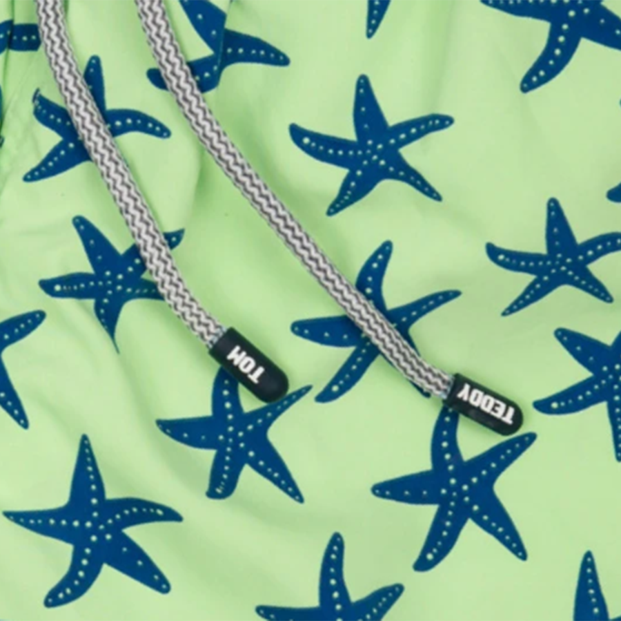Tom & Teddy Starfish Men Swim Shorts STFGB- Fresh Green & Blue