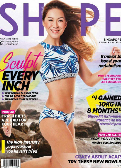 Tommy Bahama Swimsuit on the Cover of Shape Singapore June 2018