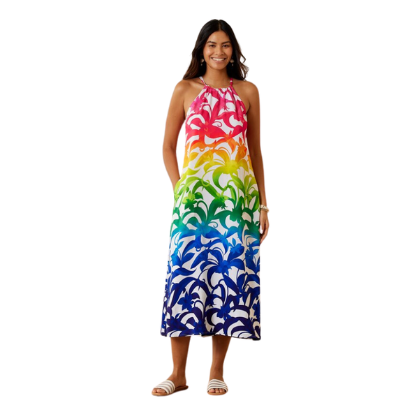 Tommy Bahama Split Maxi Dress SS500622 - Tropical Blooms White