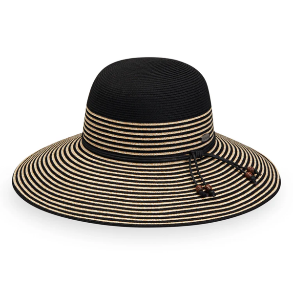 Wallaroo Hats Marseille Womens Sun Hat MARS - Black/ Natural