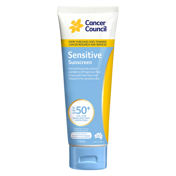 Cancer Council Australia Sensitive SPF50+ Sunscreen 1304 110ml
