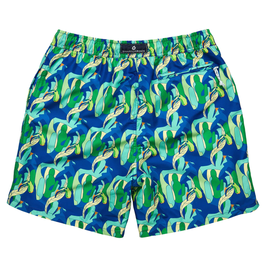 Snapper Rock Mens Toucan Jungle Sustainable Swim Short M90072 - Blue