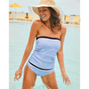 Tommy Bahama Pique Bandini SS100238 - Island Cays Colorblock Blue Monday Heather