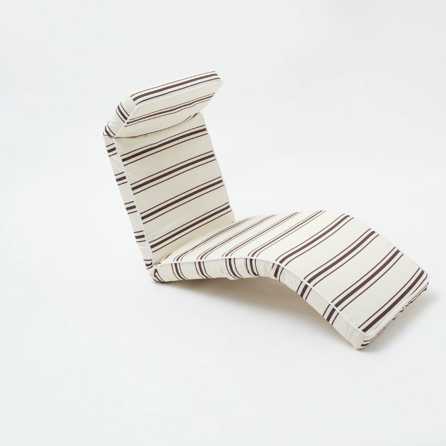 Sunnylife The Lounger Chair Charcoal Stripe S31LNGCS