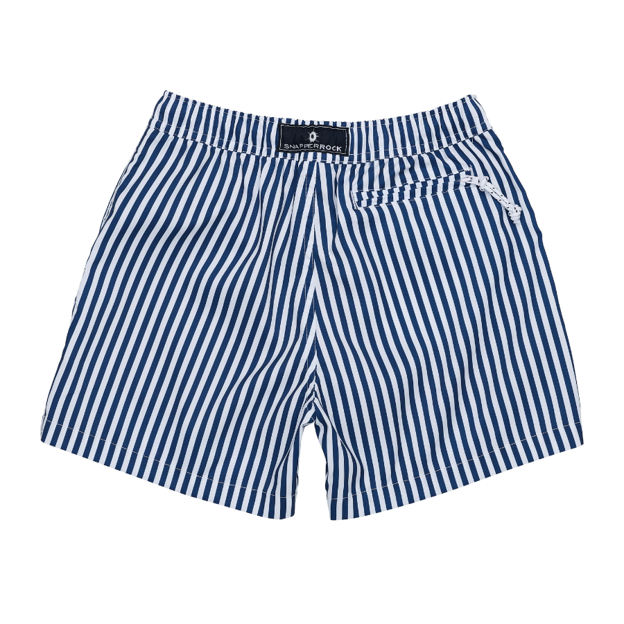 Snapper Rock Denim Stripe Comfort Lined Swim Short B90126 - Blue