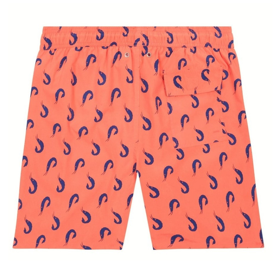 Tom & Teddy Shrimps Mens Swim Shorts SHRCB - Coral/ Blue