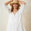 Tommy Bahama Raglan Tiered Dress SS500571 - Stand Alone Covers White