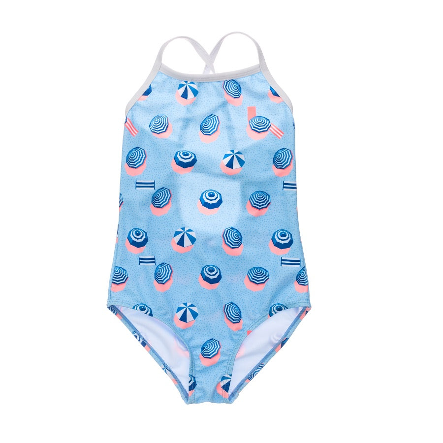 Snapper Rock French Riviera X Back Tie Swimsuit G13206- Blue