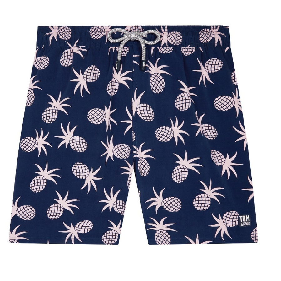 Tom & Teddy Pineapple Men Swim Shorts PINSP- Shell Pink