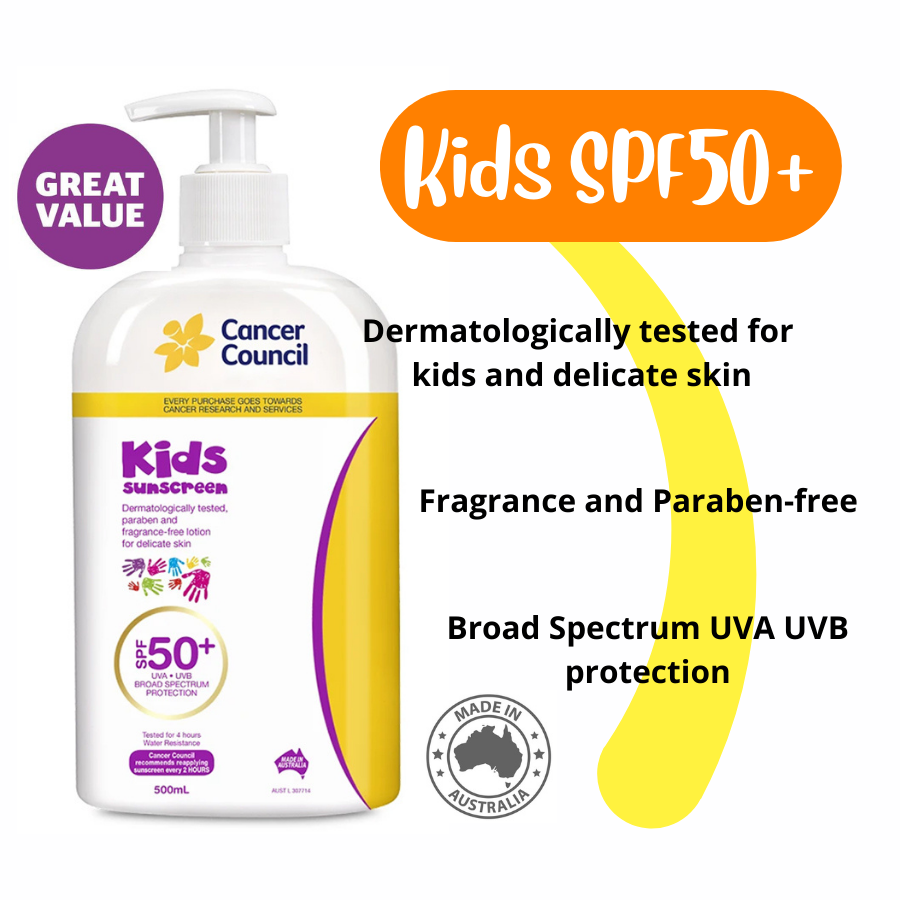 Cancer Council Australia Kids SPF50+ Sunscreen 500ml