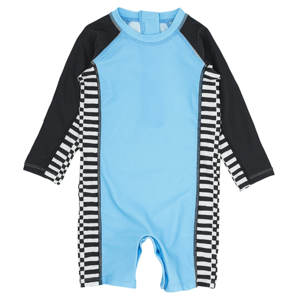 Feather 4 Arrow Shorebreak Long Sleeve Baby Surf Suit 24IB135CHK - Crystal Blue