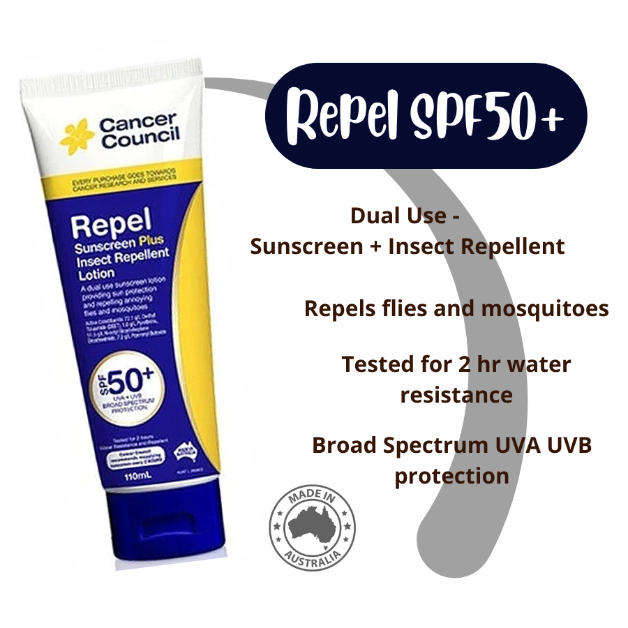 Cancer Council Australia Repel SPF50+ Sunscreen 1296 110ml