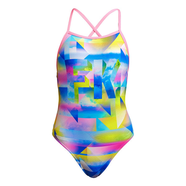 Funkita Girls Strapped In One Piece FS38G- Counting Clouds