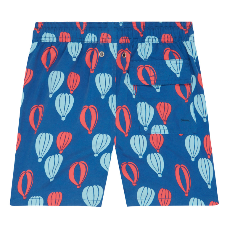 Tom & Teddy Balloons Mens Swim Shorts BALRB- Red/ Blue