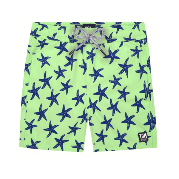 Tom & Teddy Starfish Boys Swim Shorts STFGB-J- Fresh Green & Blue