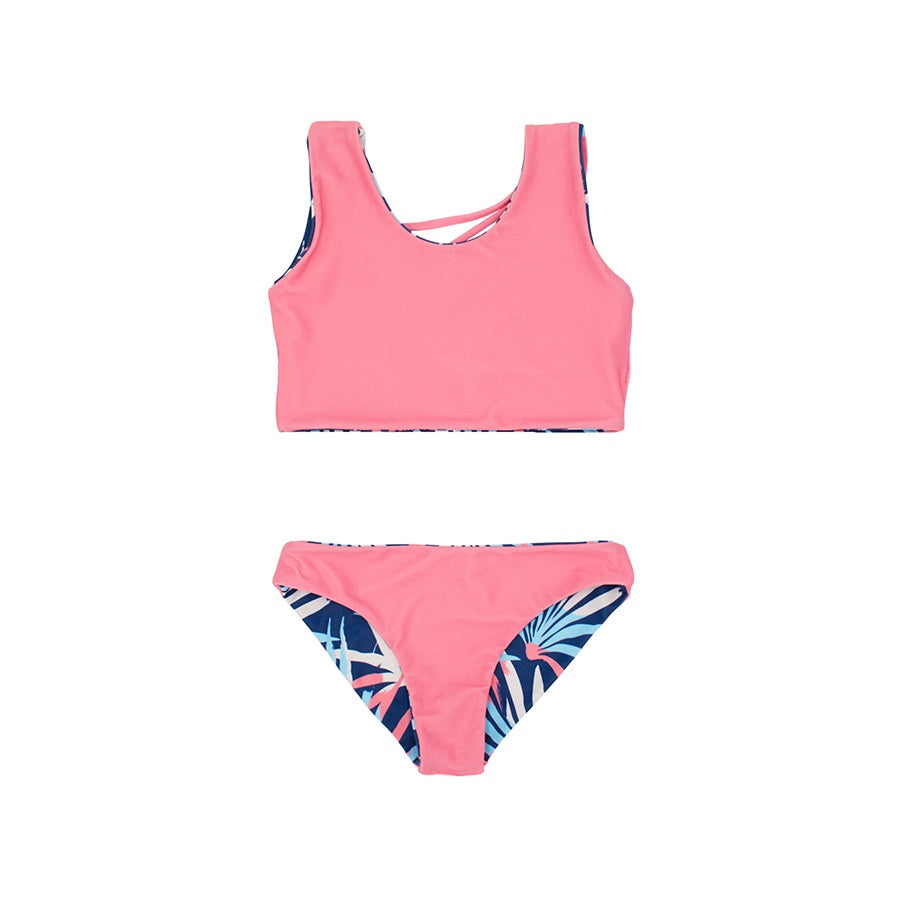 Feather 4 Arrow Girls Summer Sun Reversible Bikini 2G358PLD - Palm Daze