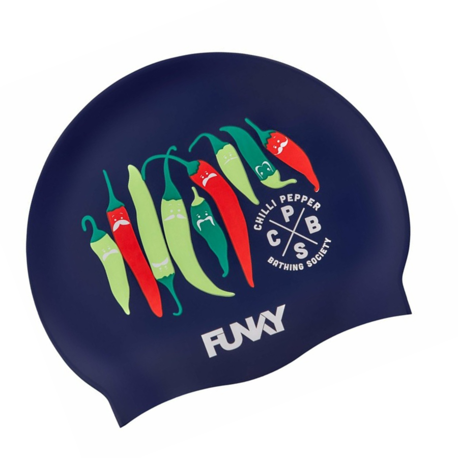 Funky Silicone Swimming Cap FYG017N- Chilli Boss