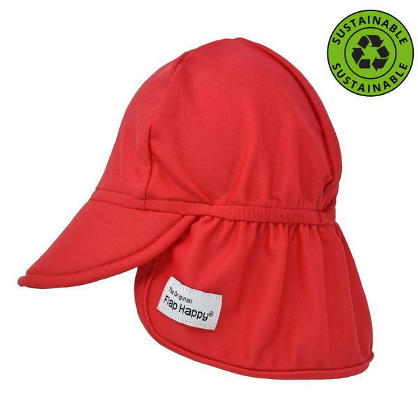 Flap Happy Sustainable Swim Flap Hat FHUB- Red