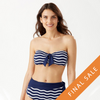 Tommy Bahama Tie Front Bandeau TSW10603T- Sea Swell Stripes & Dots