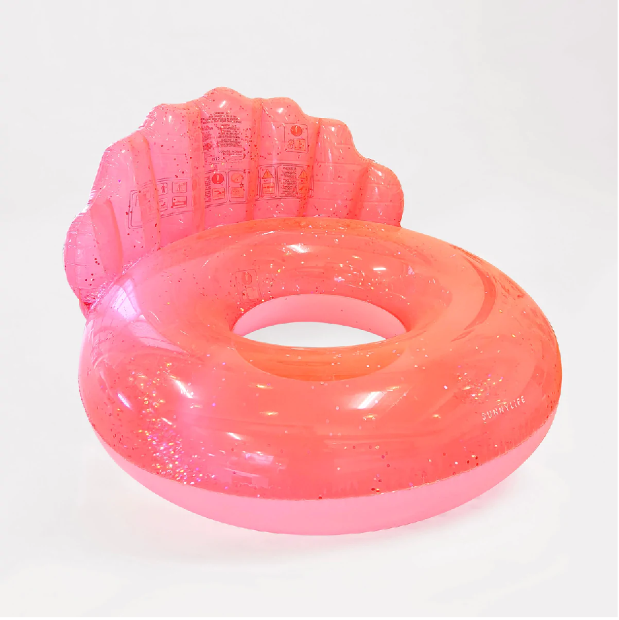 Sunnylife Luxe Pool Ring Shell Neon Coral S2LPOLSH