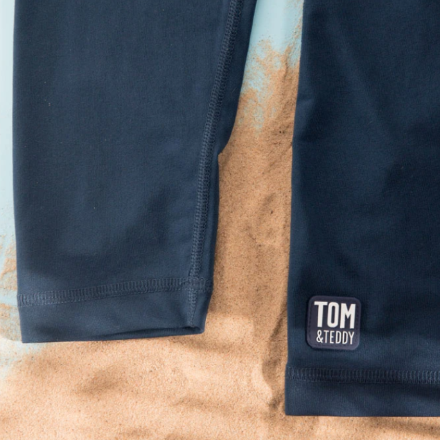 Tom & Teddy Mens Rash Tops Long Sleeves SDBLS- Deep Blue