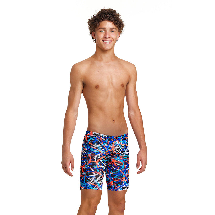 Funky Trunks Boys Training Jammers FT37B- Spin Doctor
