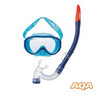 AQA Aco Lite & Bixy V Lite III Mask & Snorkel Set 4-9yr KZ-9101- Reflex Blue/ Blue