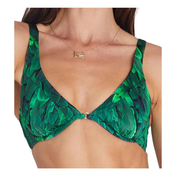 Aqua Blu Linda Bikini Top A22055HU- Hummingbird Multi