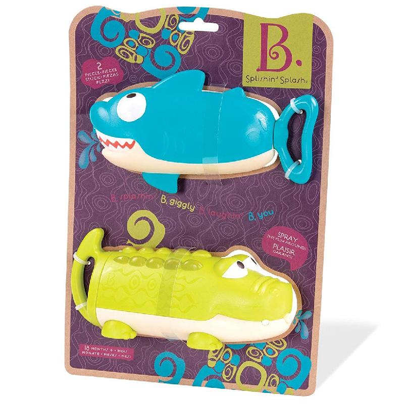 B.Toys Animal Water Squirts- Shark And Croc >18Mth BX1551Z