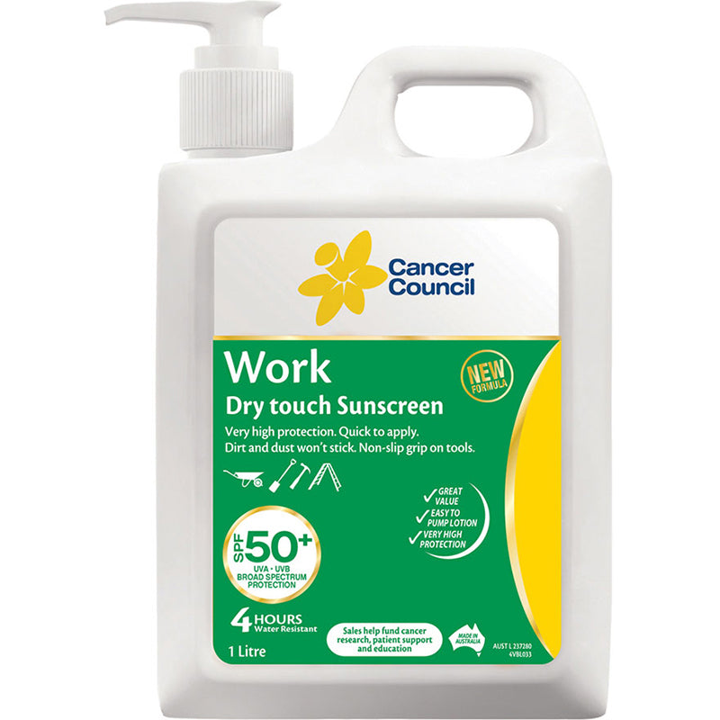 Cancer Council Australia Work SPF50+ Sunscreen 1253 1L