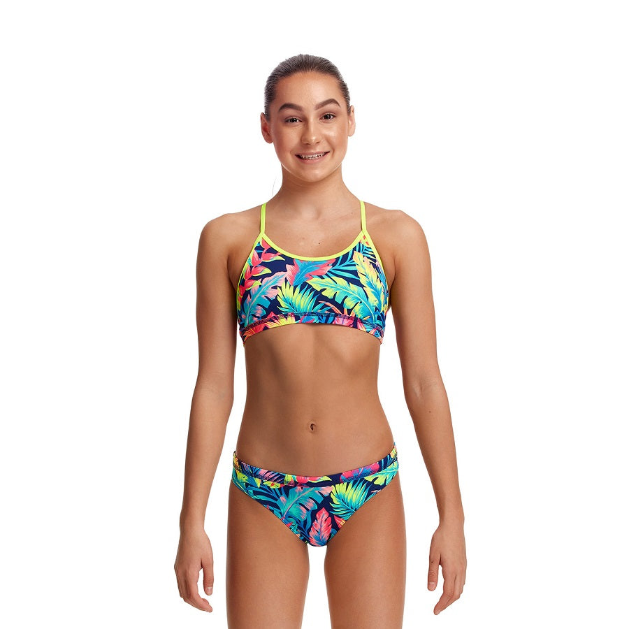 Funkita Girls Sustainable Racerback Two Piece FKS035G- Palm Off