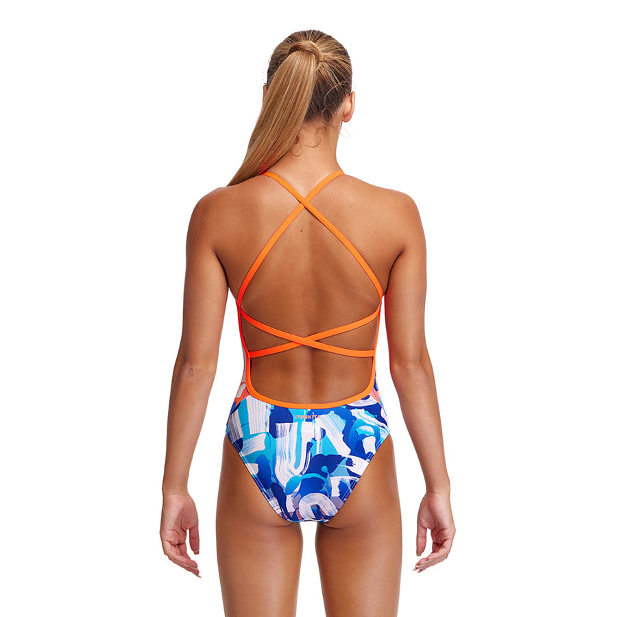 Funkita Girls Strapped In One Piece FS38G - Different Strokes