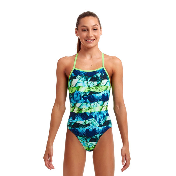 Funkita Girls Strapped In One Piece FS38G- Icy Iceland
