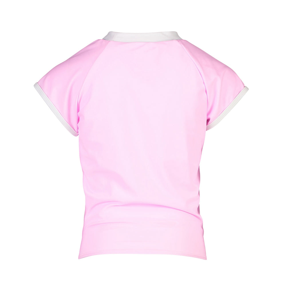Snapper Rock Girls Rash Top Short Sleeve G10110S- Solids Pink