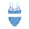 Snapper Rock Powder Blue Sustainable Stripe Shirred Bikini G15115- Blue