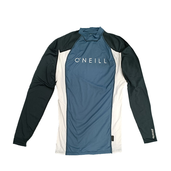 O'Neill Mens Skin Crew Long Sleeve RG4170OADUS - Dustyblue/White/Graphic