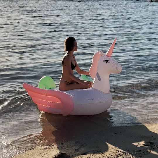Sunnylife Luxe Ride-On Unicorn Coral Ombre S2LRIDCU