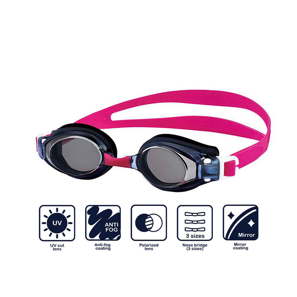 Swans FO-X1P Outdoor Polarised Goggles - Smoke/ Pink (SMPI 103)