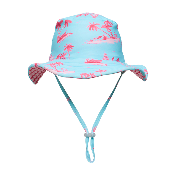 Snapper Rock Lighthouse Island Sustainable Reversible Bucket Hat G00654 - Blue