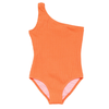 Snapper Rock Tangerine One Shoulder Swimsuit G13241 - Orange