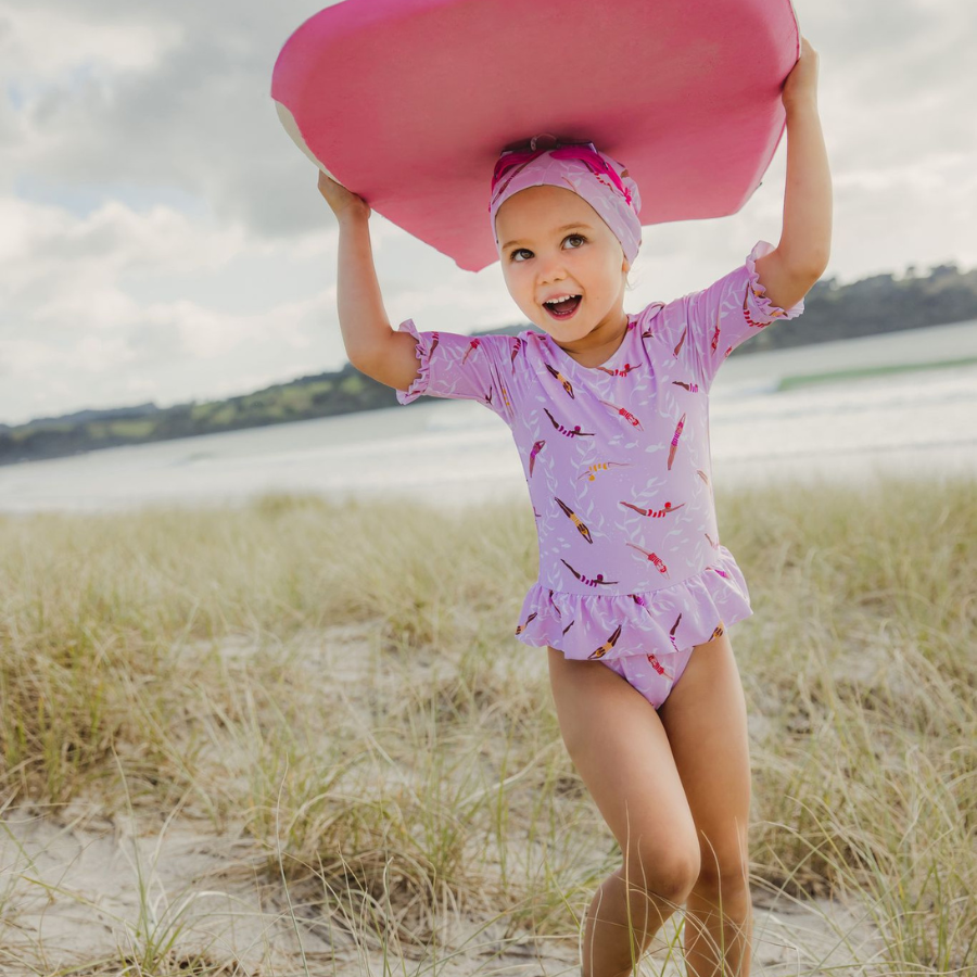 Snapper Rock Diving Diva Skirt Surf Suit G60029L- Pink