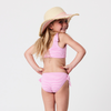 Snapper Rock Raspberry Stripe Tie Crop Bikini G15133 - Pink