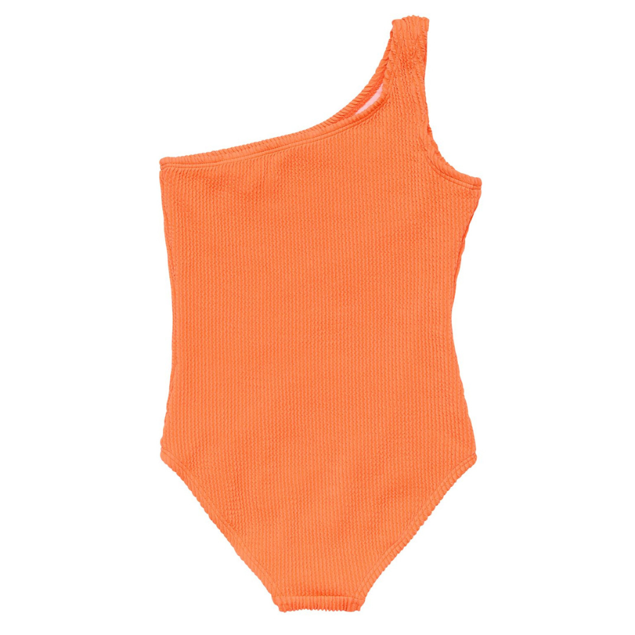 Snapper Rock Tangerine One Shoulder Swimsuit G13241 - Orange