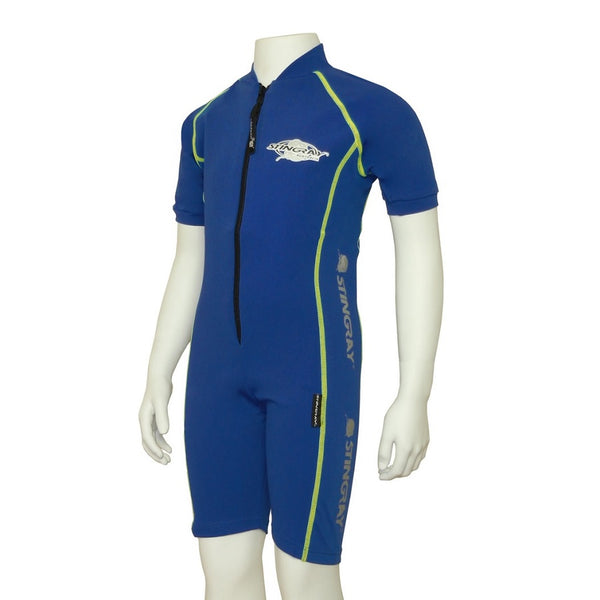 Stingray Raysuit Short Sleeves ST3001S- Blue/Yellow