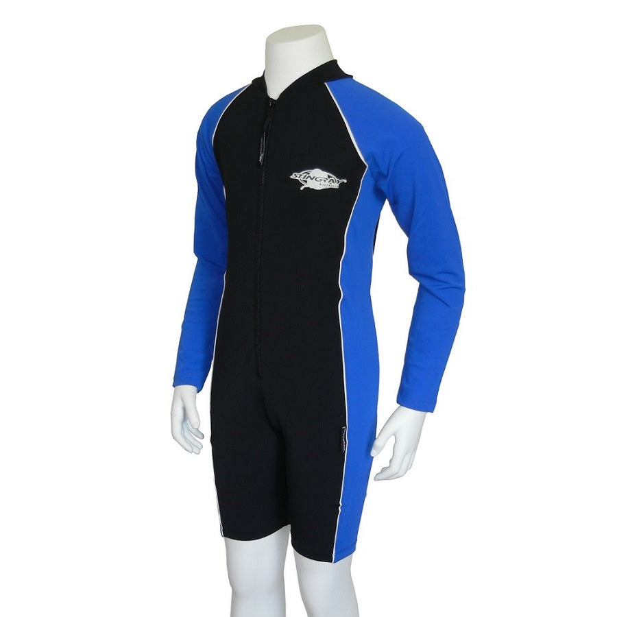Stingray Youth Raysuit Long Sleeves ST3002L- Black/ Ocean Blue
