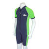 Stingray Youth Raysuit Short Sleeves ST3002- Navy/Lime